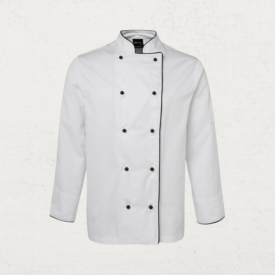 Long Sleeve Chef Jacket with Piping