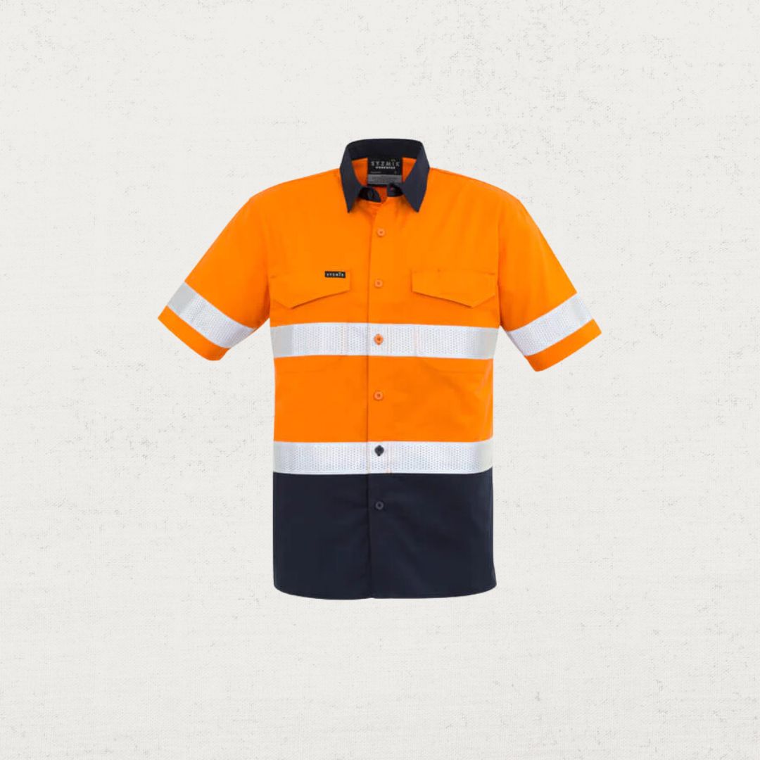 Rugged Cooling Taped HiVis Spliced Short Sleeve Shirt