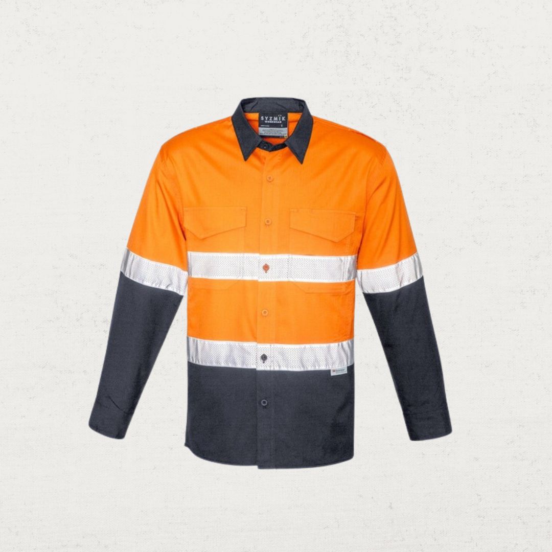 Rugged Cooling Taped HiVis Spliced Long Sleeve Shirt
