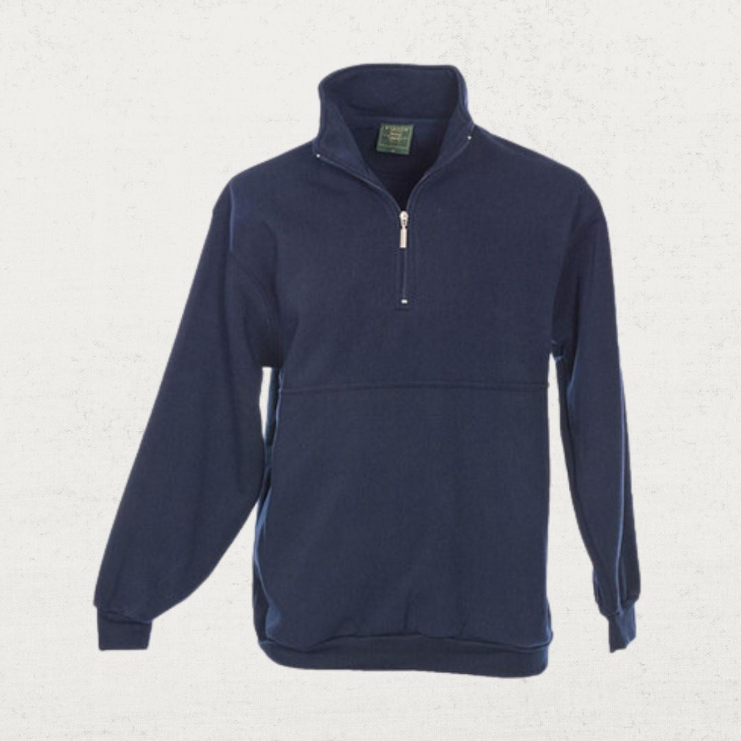 Fleecy Lined 1/2 Zip Neck Pullover