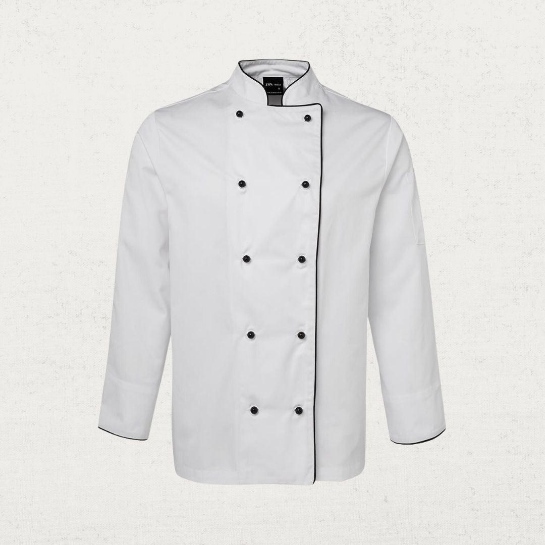 Serving Jacket Long Sleeve Chef Jacket with Piping