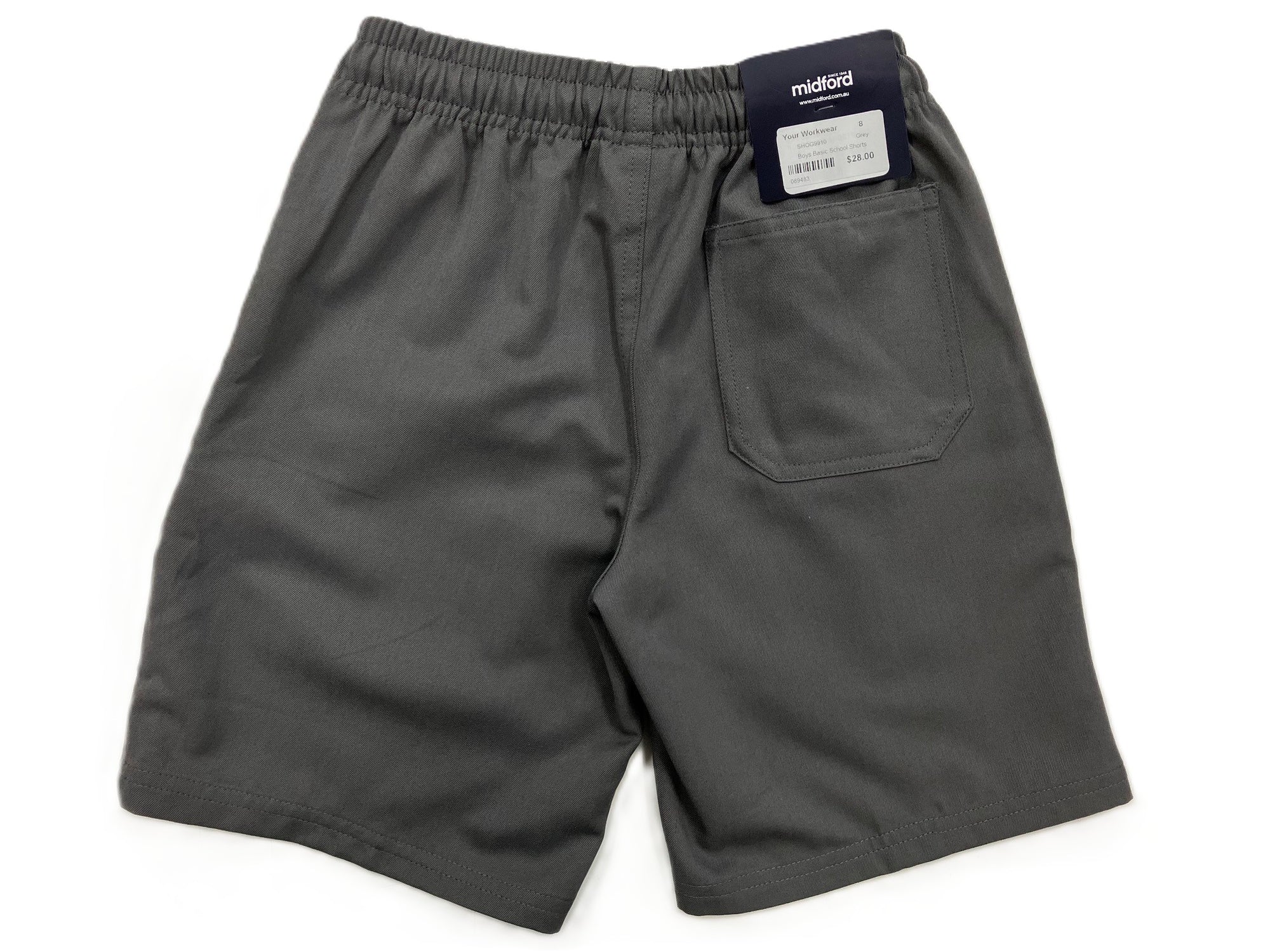 MIDFORD Boy's Grey School Shorts