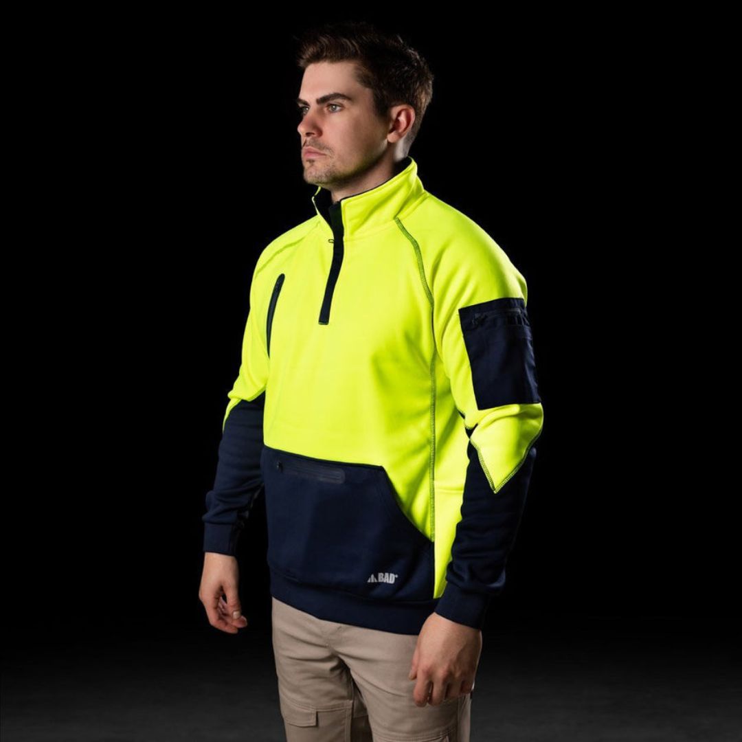 Water Resistant Hi Vis Fleece 1/4 Zip Jumper