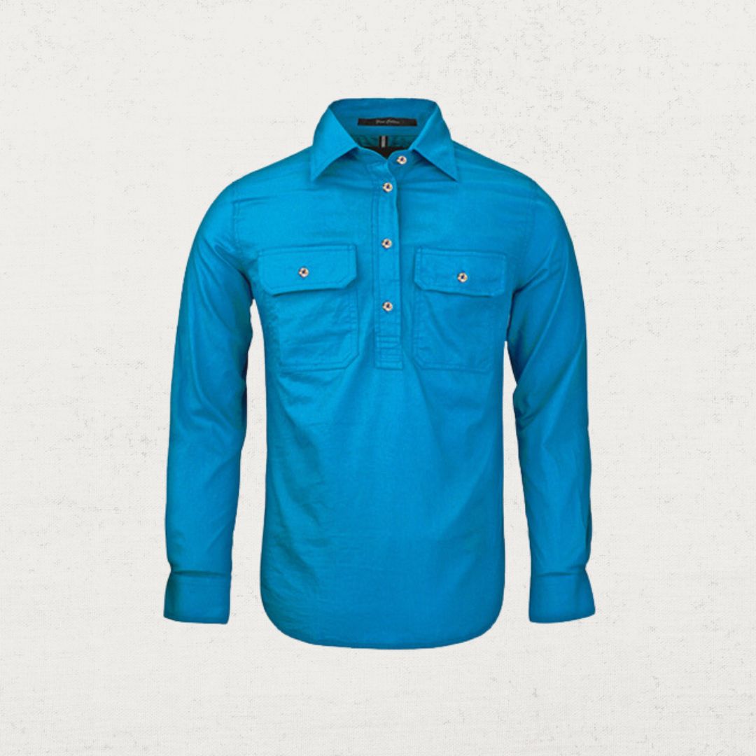 Pilbara 100% Cotton Closed Front Shirt