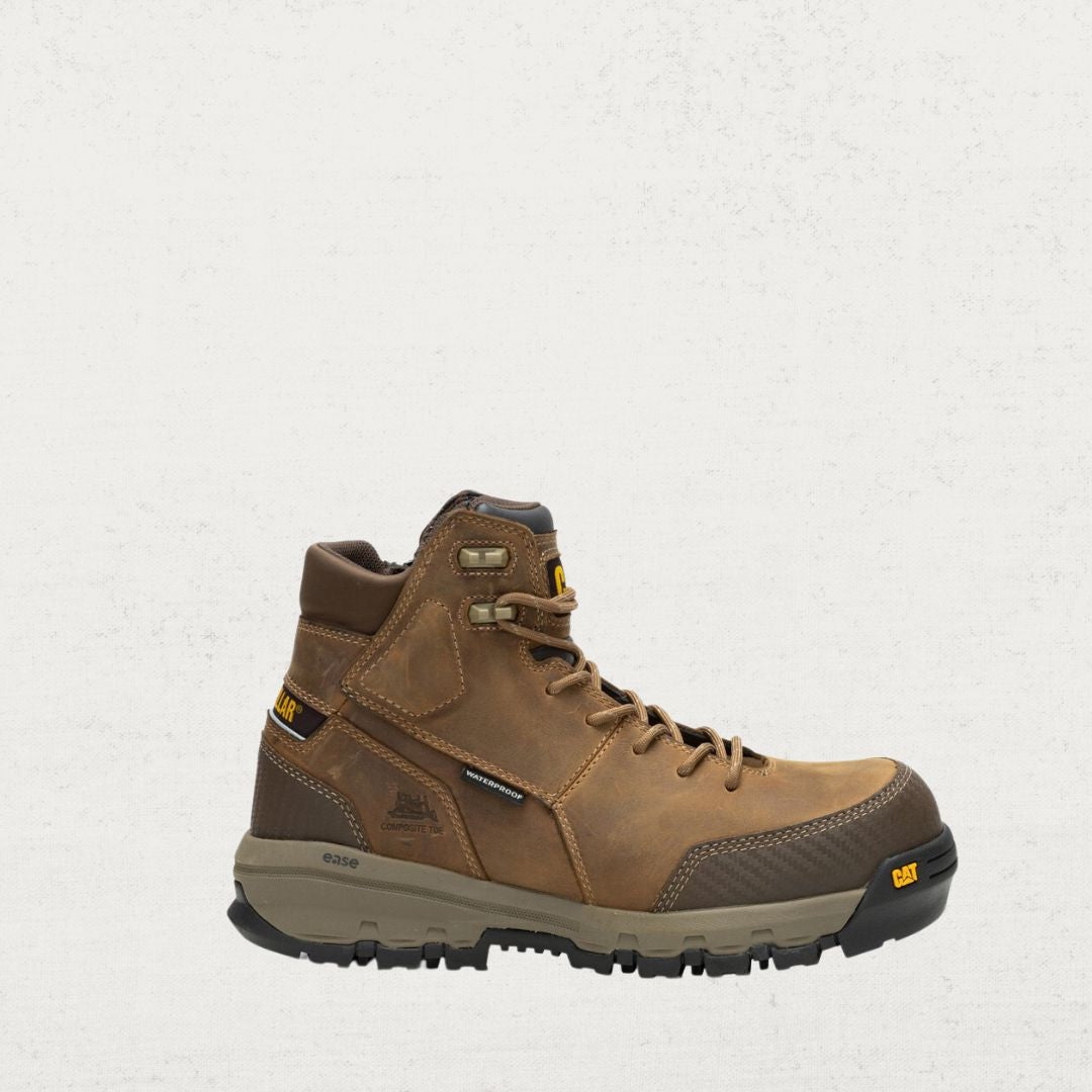 Device Side Zip Waterproof Work Boot - Dark Beige