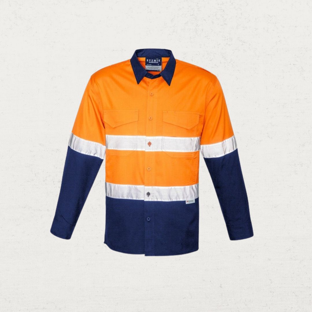 Rugged Cooling Taped HiVis Spliced Long Sleeve Shirt