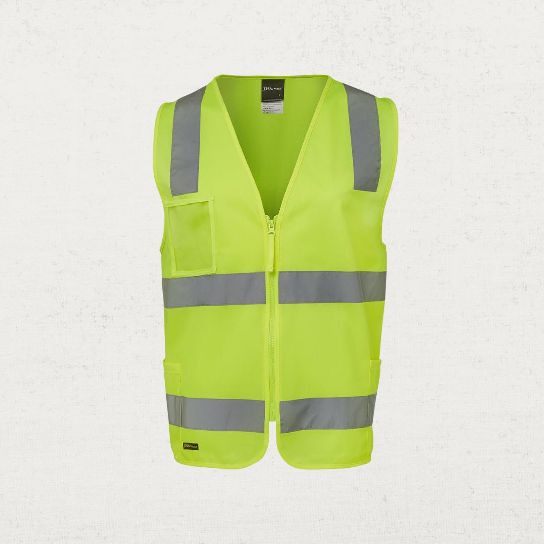 Hi Vis Safety Vest with Zip Closure