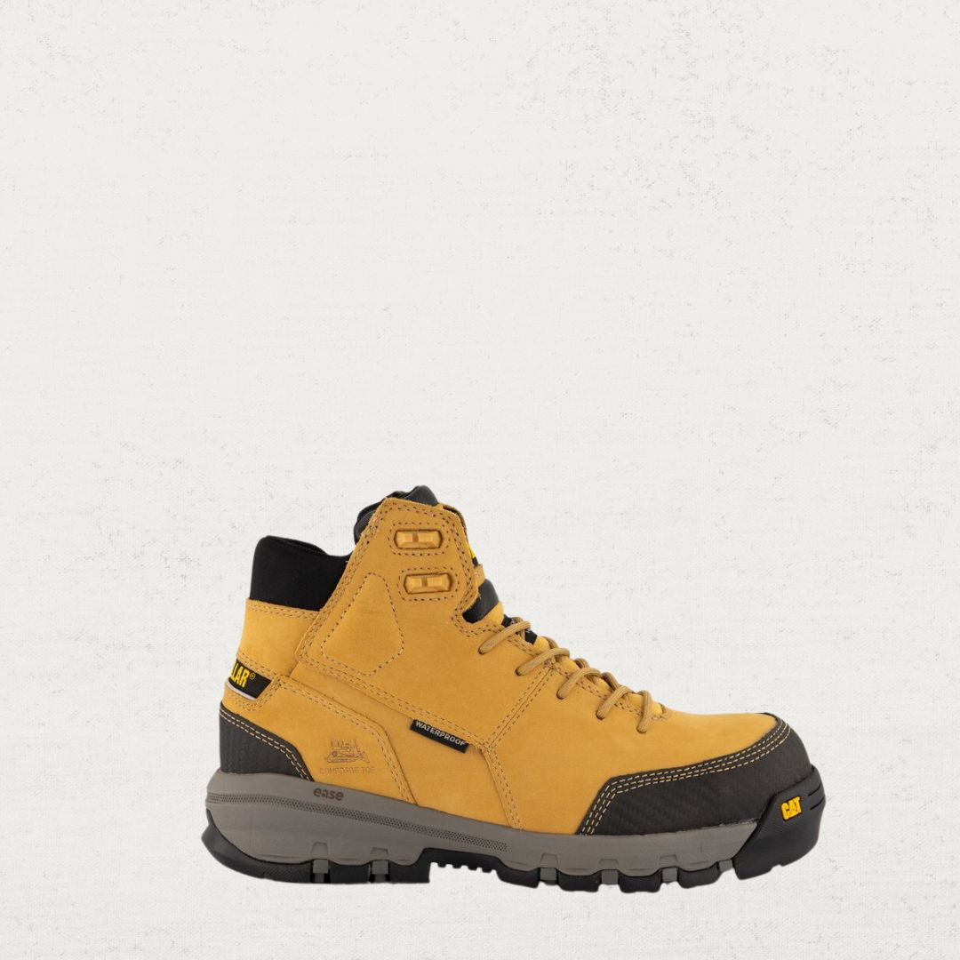 Device Side Zip Waterproof Work Boot - Honey