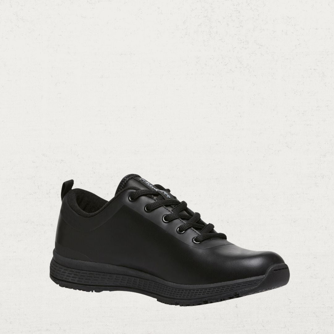 Superlites Lace Up Black Leather Shoe