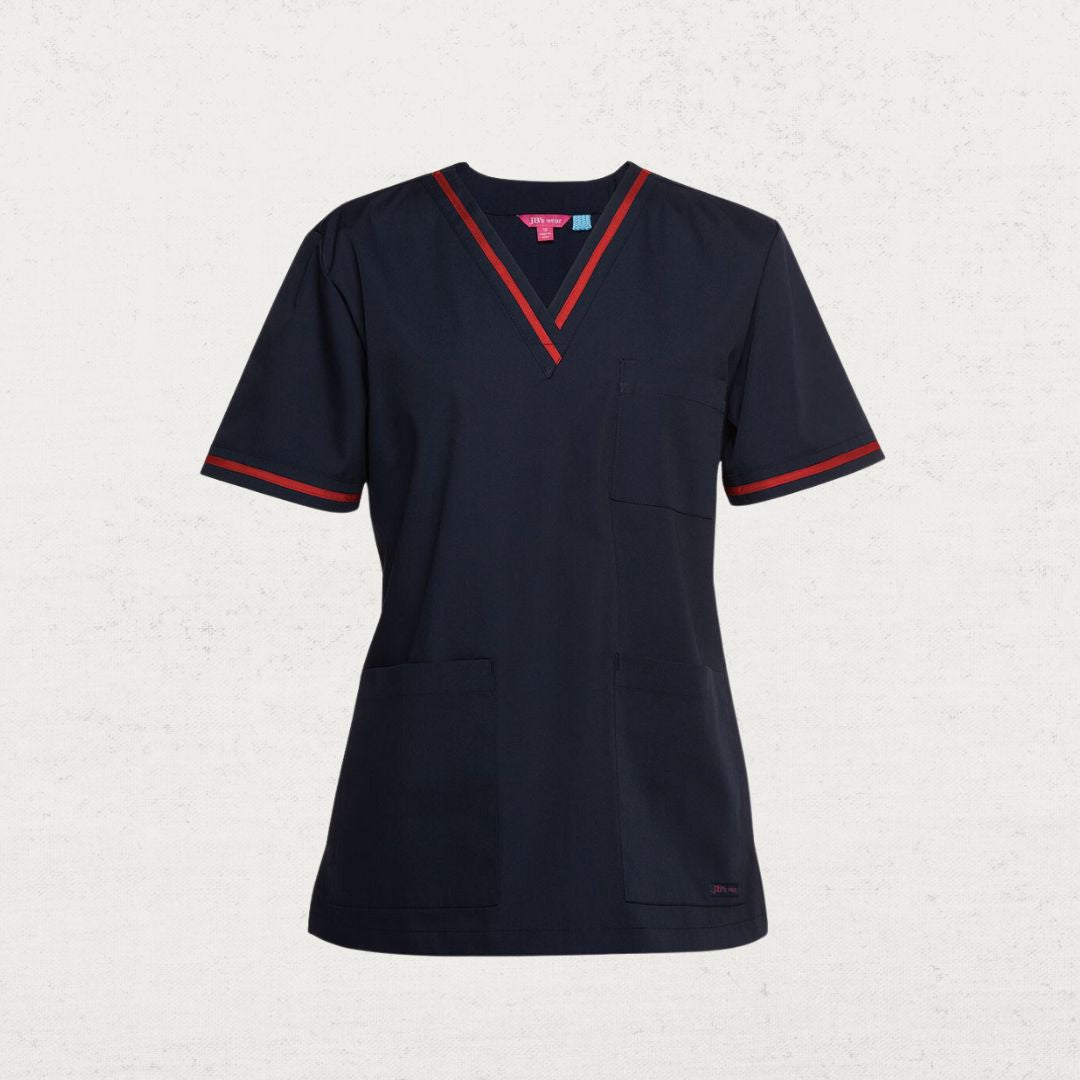 Contrast Scrub Top