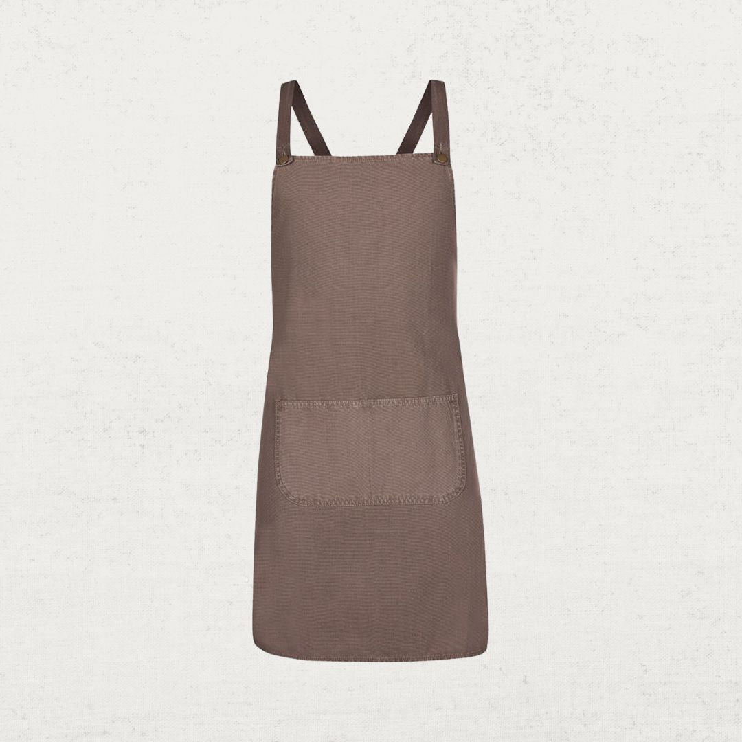 Cross Over Back Canvas Bib Apron Without Strap