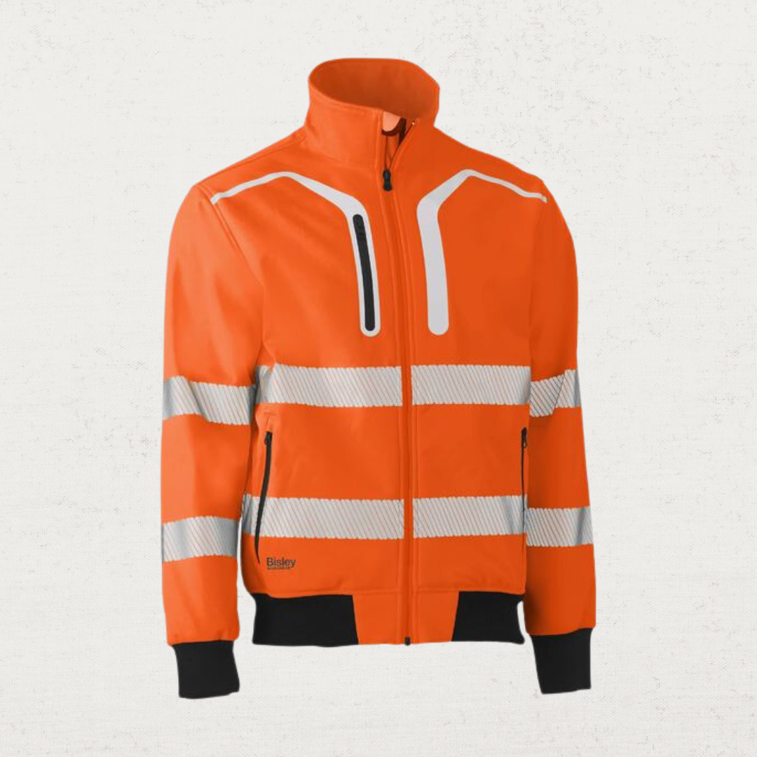 Taped Hi Vis Softshell Bomber Jacket