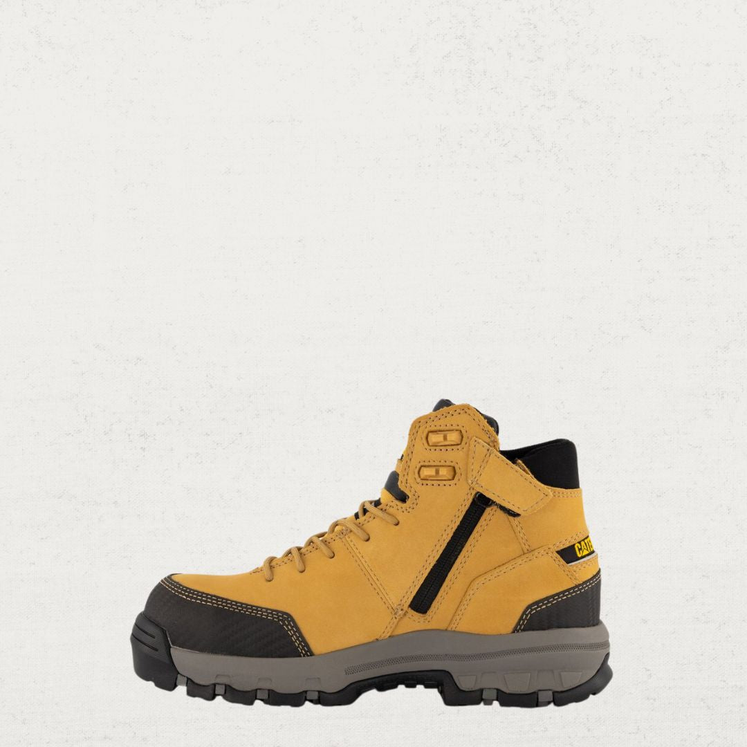 Device Side Zip Waterproof Work Boot - Honey