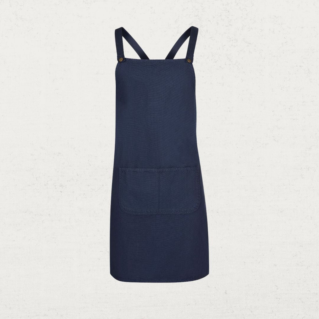 Cross Over Back Canvas Bib Apron Without Strap