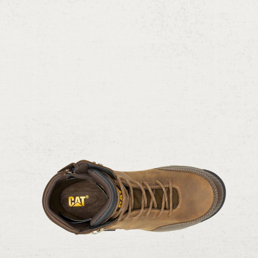 Device Side Zip Waterproof Work Boot - Dark Beige