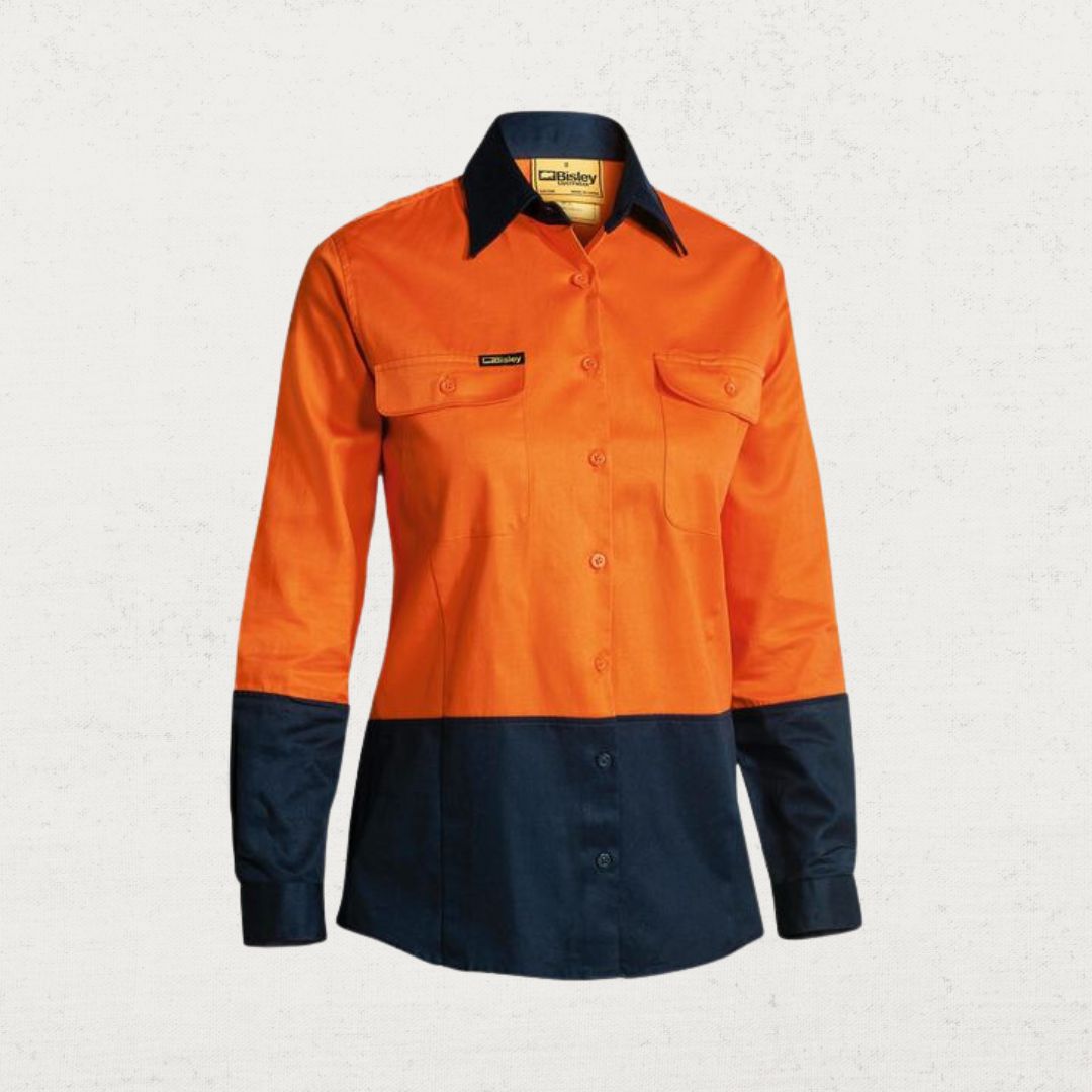 190gsm Hi Vis Two Tone Drill Long Sleeve Shirt