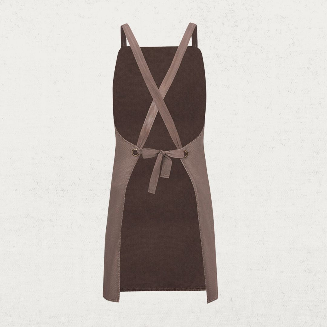 Cross Over Back Canvas Bib Apron Without Strap