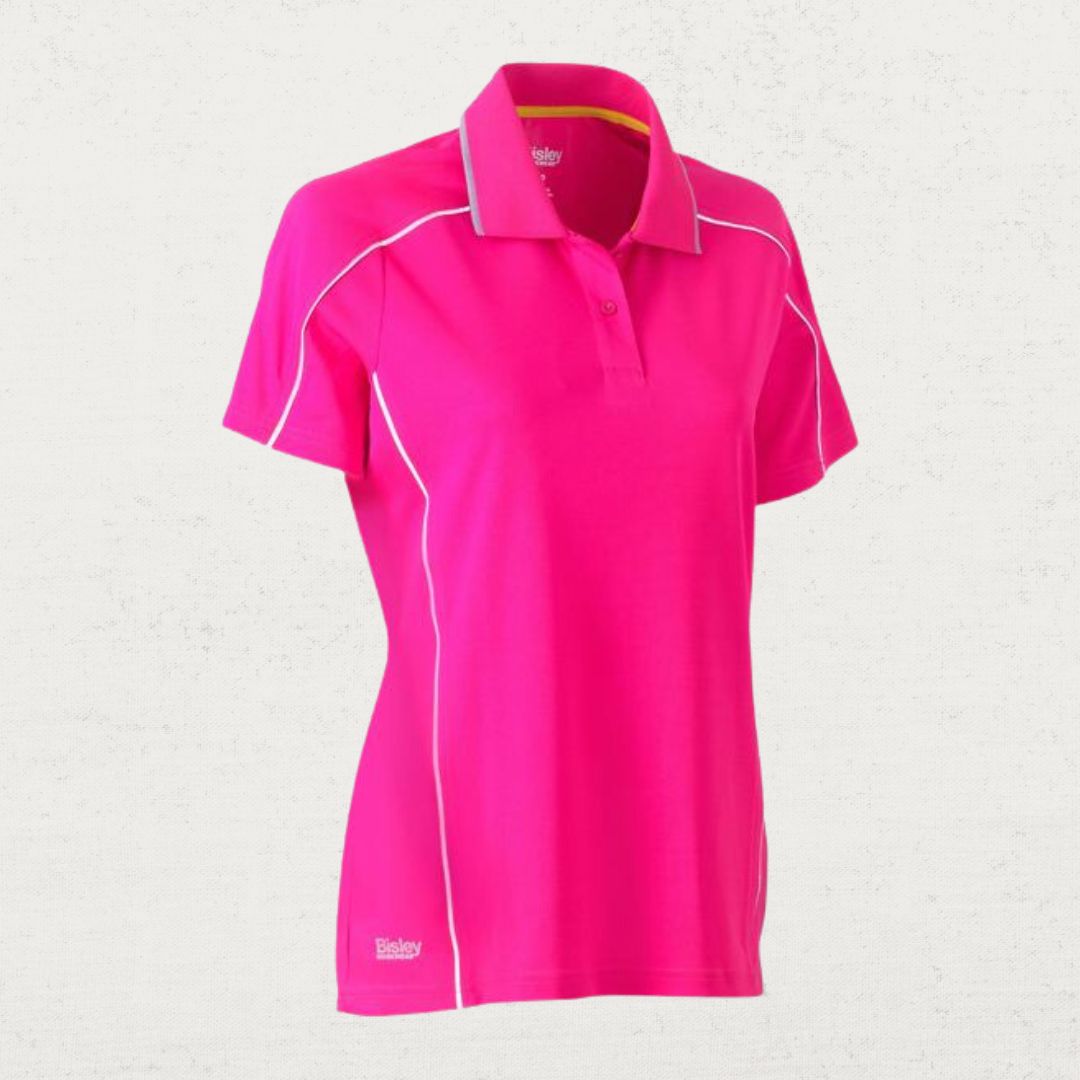 Cool Mesh Polo with Reflective Piping