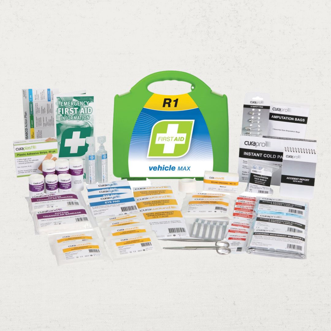 R1 Vehicle Max First Aid Kit (Hard Plastic)